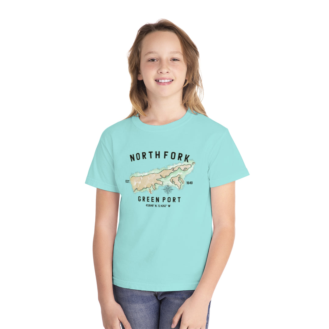 Greenport North Fork Hamlet NOFO VIBES® Youth Midweight Tee