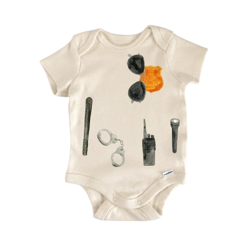 Police Belt - Baby Boy Girl Clothes Infant Bodysuit Funny Cute Newborn