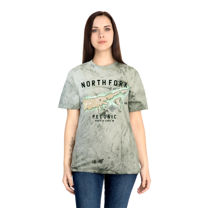 Peconic North Fork Hamlet NOFO VIBES® Unisex Color Blast T-Shirt