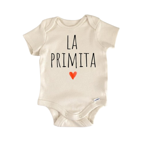 Primita prima española - Ropa para bebé niño niña Body infantil Divertido Lindo Recién Nacido 