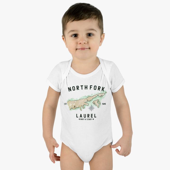 Laurel North Fork Hamlet Nofo Vibes® Infant Baby Rib Bodysuit Onesie