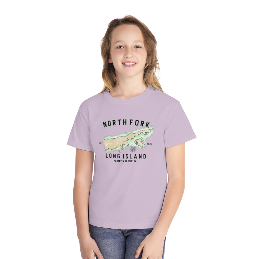 Long Island North Fork Hamlet NOFO VIBES® Youth Midweight Tee