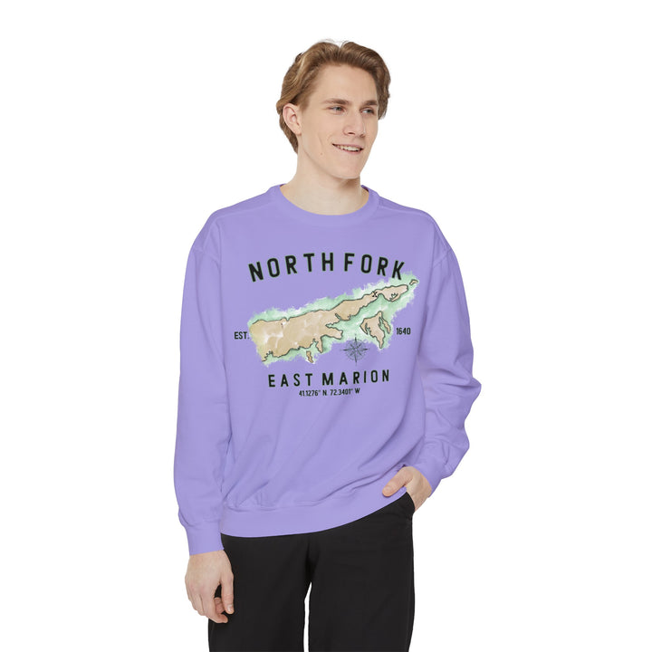 East Marion North Fork Hamlet NOFO Vibes® Unisex Garment-Dyed Sweatshirt