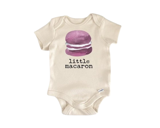 Macaron France Baking - Ropa para bebé niño niña Body infantil Divertido y lindo para recién nacido 