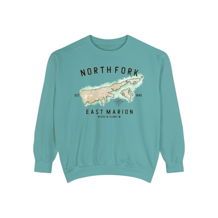 East Marion North Fork Hamlet NOFO Vibes® Unisex Garment-Dyed Sweatshirt