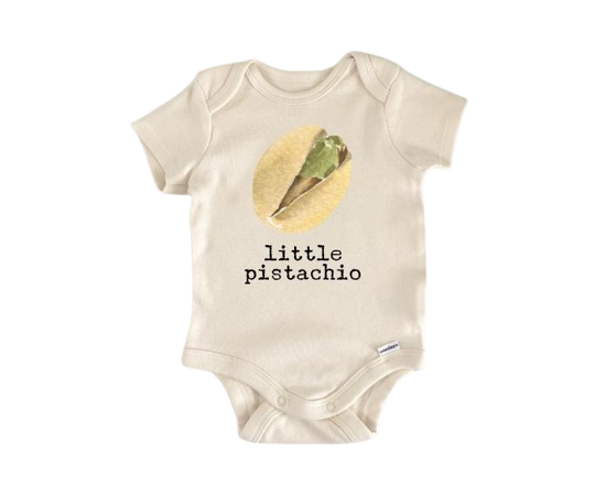 Little Pastashio Nut - Ropa para bebé niño niña Body infantil Divertido y lindo para recién nacido 