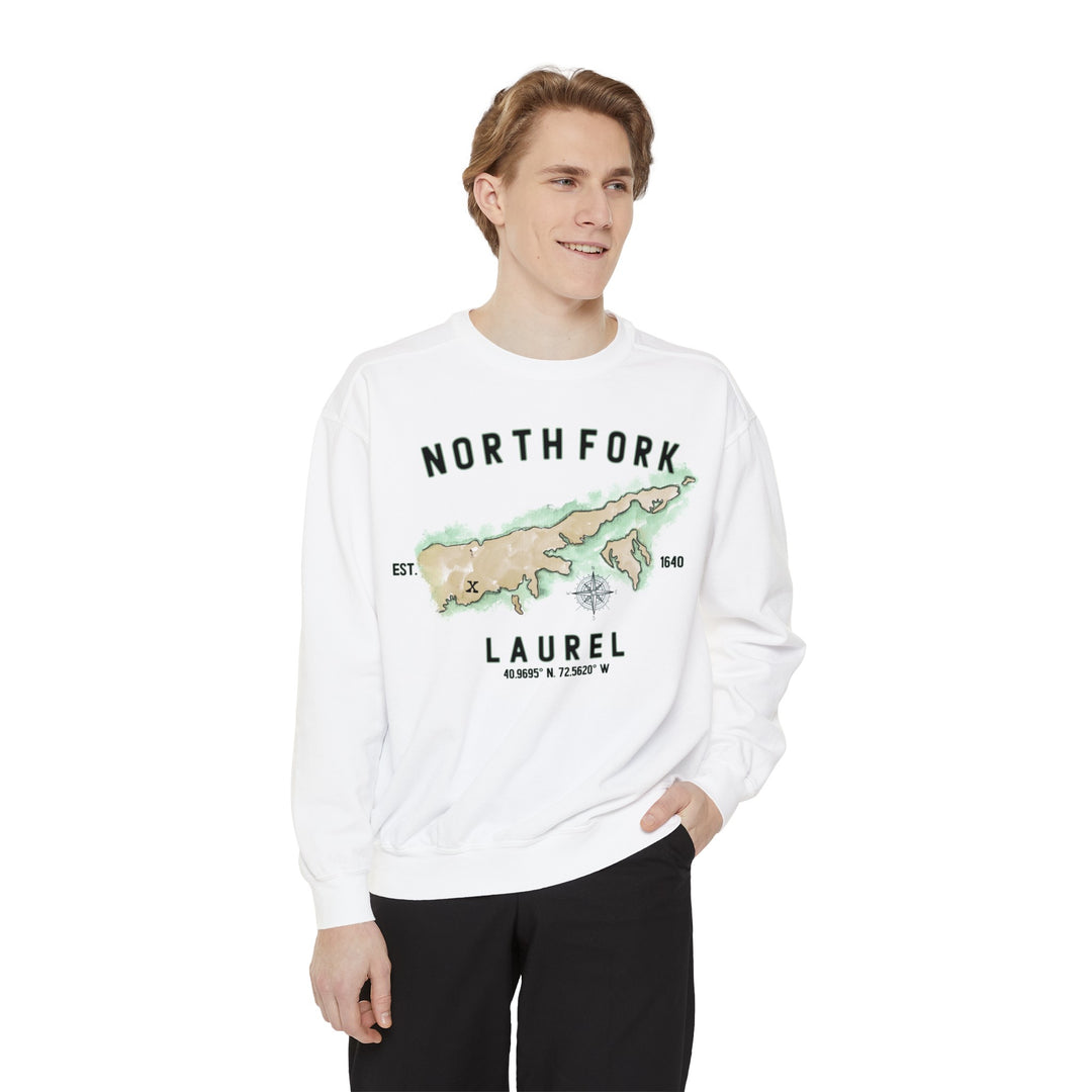 Laurel North Fork Hamlet NOFO VIBES® Unisex Garment-Dyed Sweatshirt