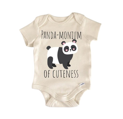 Oso panda - Ropa para bebé niño niña Body para bebé Divertido y lindo Recién nacido 