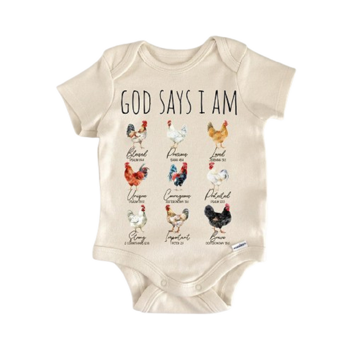 Chicken Religious God - Baby Boy Girl Clothes Infant Bodysuit Funny Cute Newborn