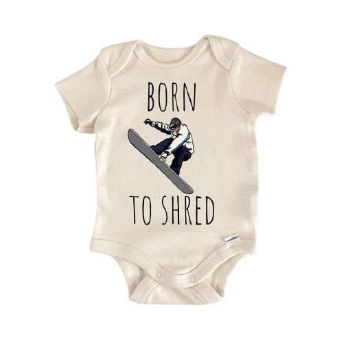 Snowboarding Snowboard Snow Sports - Baby Boy Girl Clothes Infant Bodysuit Funny Cute