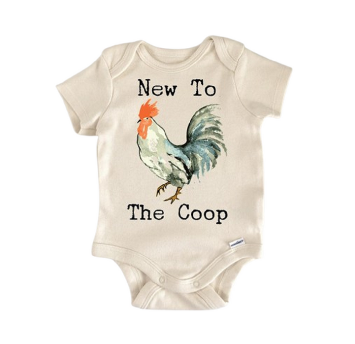 Ropa para bebés, niños y niñas, mono infantil, divertido y lindo, con diseño de gallina y gallo en el granero de la granja 