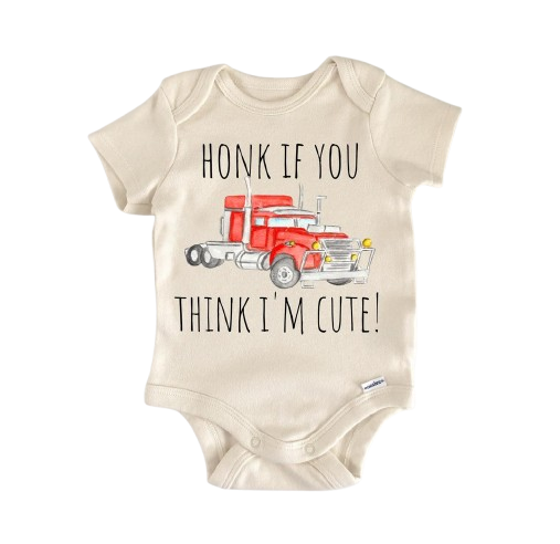 Trucking Trucker Truck - Baby Boy Girl Clothes Infant Bodysuit Funny Cute Newborn