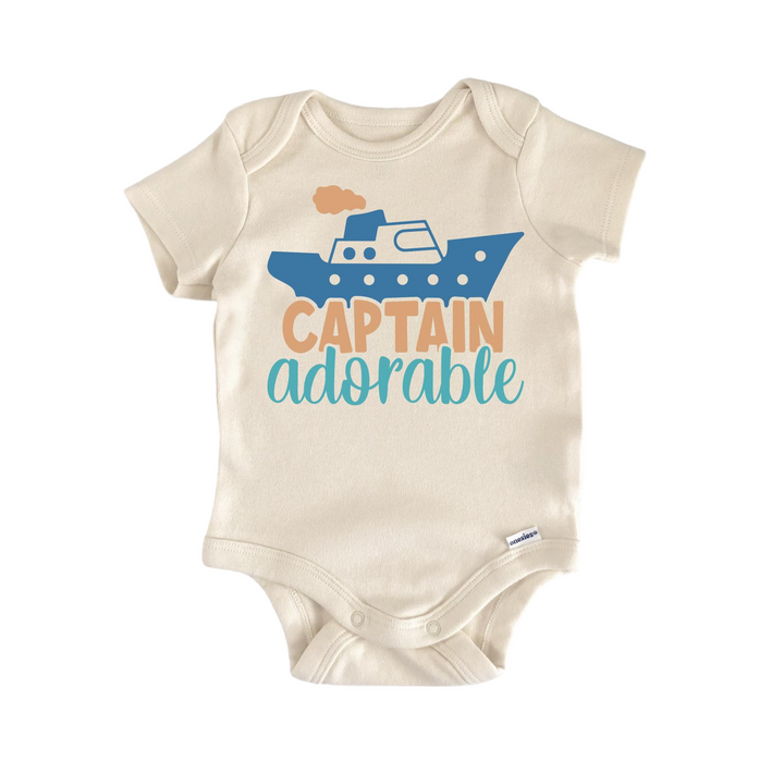 a baby bodysuit that says captain adorable