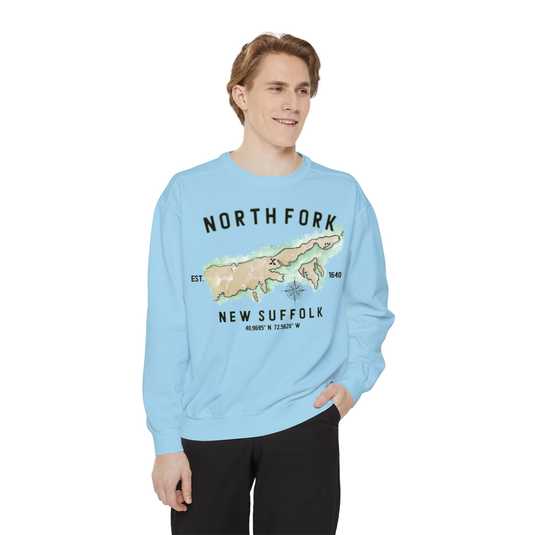 New Suffolk North Fork Hamlet NOFO Vibes® Unisex Garment-Dyed Sweatshirt