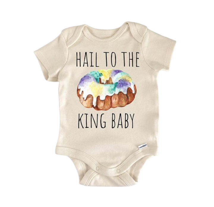 Mardi Gras New Orleans King Cake - Baby Boy Girl Clothes Infant Bodysuit Funny Cute