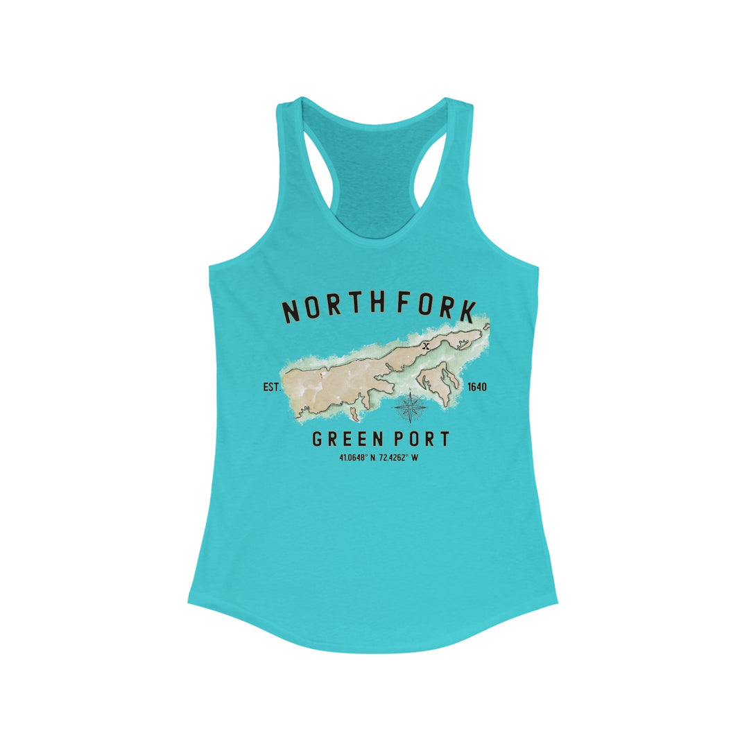 Greenport North Fork Hamlet NOFO VIBES® Women's Ideal Racerback Tank