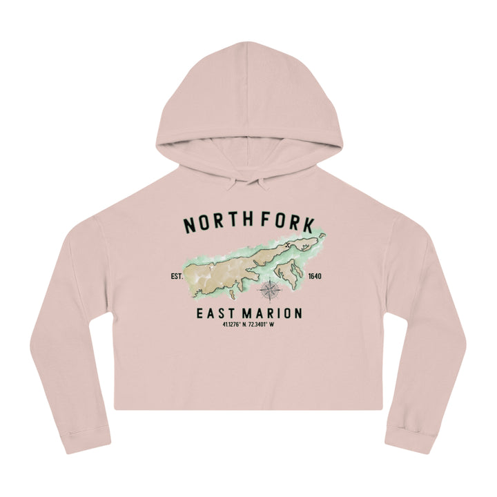 East Marion North Fork Hamlet NOFO VIBES® Women’s Cropped Hooded Sweatshirt