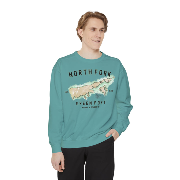 Greenport North Fork Hamlet NOFO Vibes® Unisex Garment-Dyed Sweatshirt