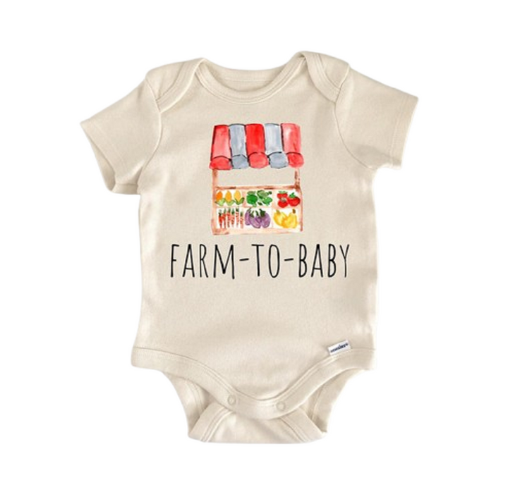 Farm Stand Farmer Vegetables Fruit - Baby Boy Girl Clothes Infant Bodysuit Funny  Cute Newborn