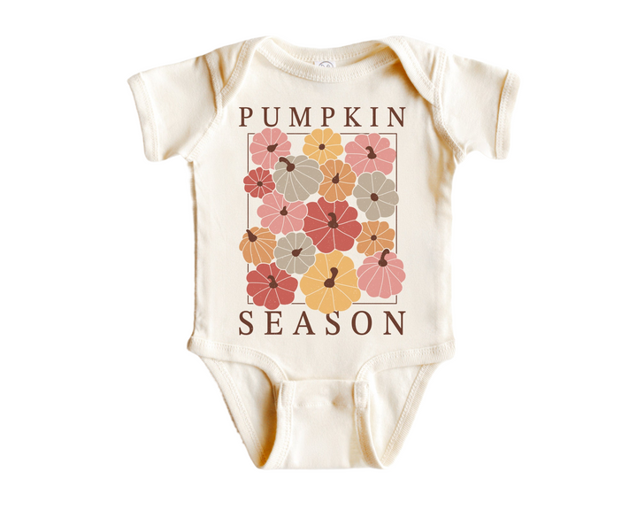 a baby bodysuit that says pumpkin season