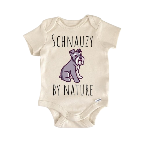 Miniature Schnauzer Dog - Baby Boy Girl Clothes Infant Bodysuit Funny Cute Newborn