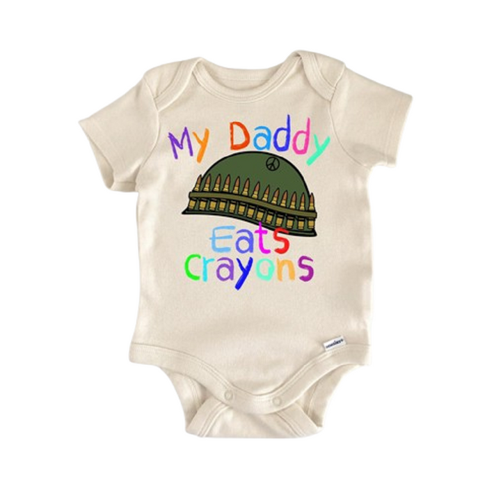 Come crayones militares - Ropa para bebé niño niña Body para bebé Divertido Lindo Recién Nacido 