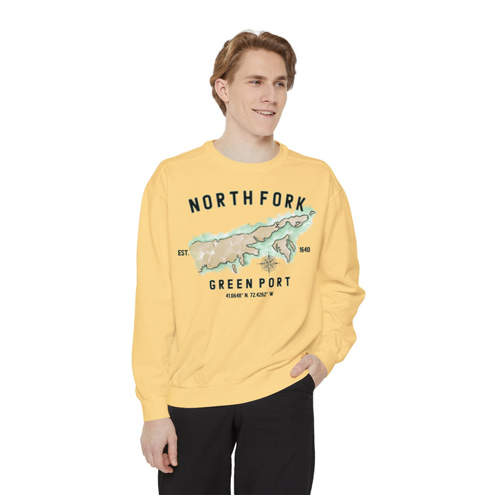 Greenport North Fork Hamlet NOFO Vibes® Unisex Garment-Dyed Sweatshirt