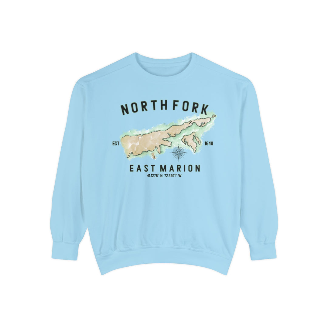 East Marion North Fork Hamlet NOFO Vibes® Unisex Garment-Dyed Sweatshirt