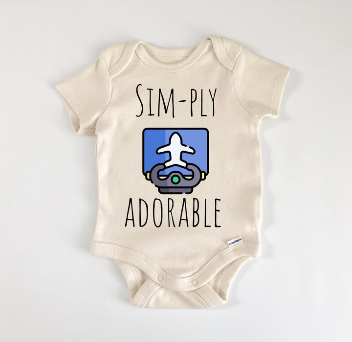 Flight Simulator Sim - Baby Boy Girl Clothes Infant Bodysuit Funny Cute