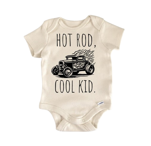 Hot Rod Muscle Car - Baby Boy Girl Clothes Infant Bodysuit Funny Cute Newborn