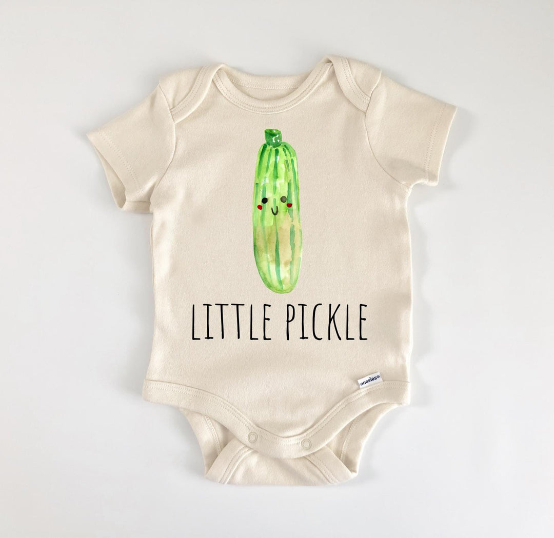 Pickle Dill Vegan Foodie - Baby Boy Girl Clothes Infant Bodysuit Funny Cute Newborn