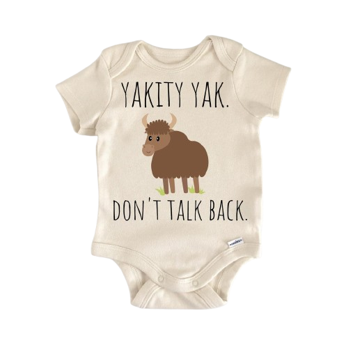 Yakity Yak Animal - Baby Boy Girl Clothes Infant Bodysuit Funny Cute Newborn