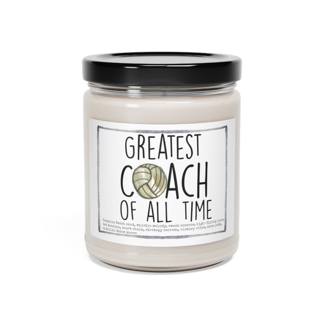 a jar of white candles with a black lid