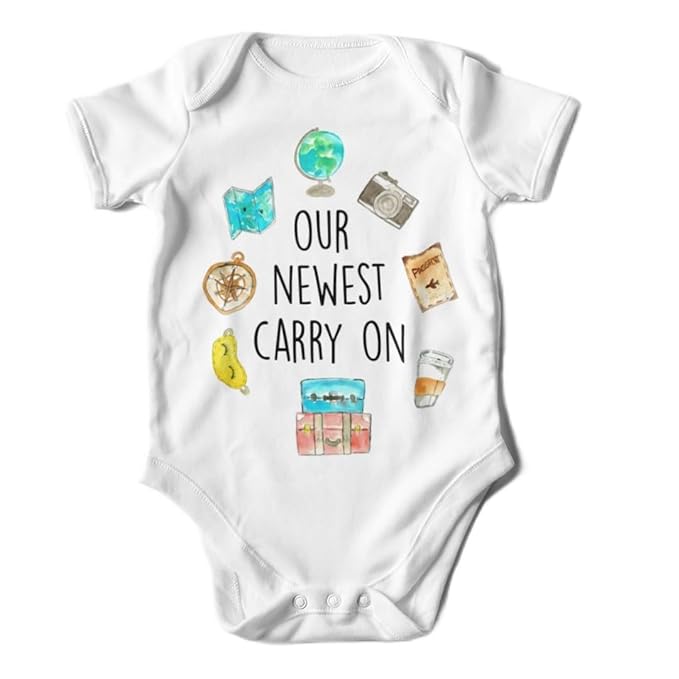 Travel Carry On - Baby Boy Girl Clothes Infant Bodysuit Funny Cute Newborn 1B