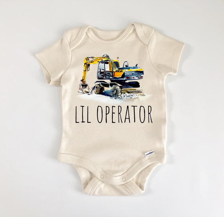 Excavator Construction - Baby Boy Girl Clothes Infant Bodysuit Funny Cute Newborn