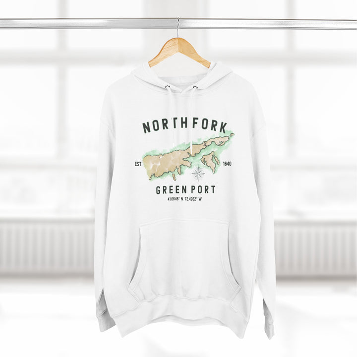 Greenport North Fork Hamlet NOFO VIBES®  Lane SevenⓇ Three-Panel Fleece Hoodie