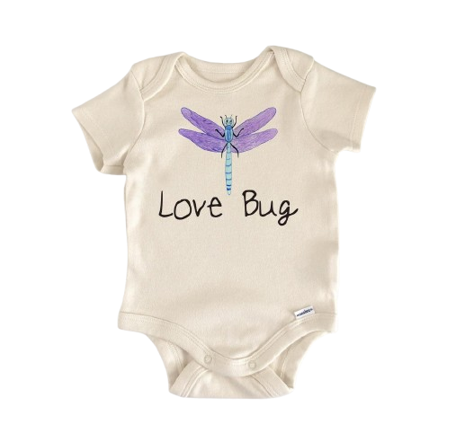 Love Bug Dragonfly - Baby Boy Girl Clothes Infant Bodysuit Funny Cute Newborn