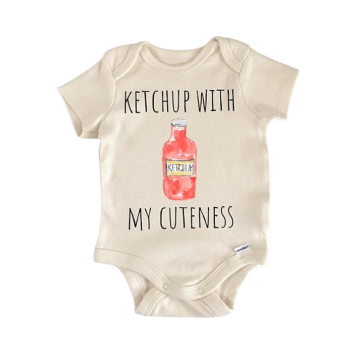 Ketchup Sauce Bbq Barbeque Burger - Baby Boy Girl Clothes Infant Bodysuit Funny Cute