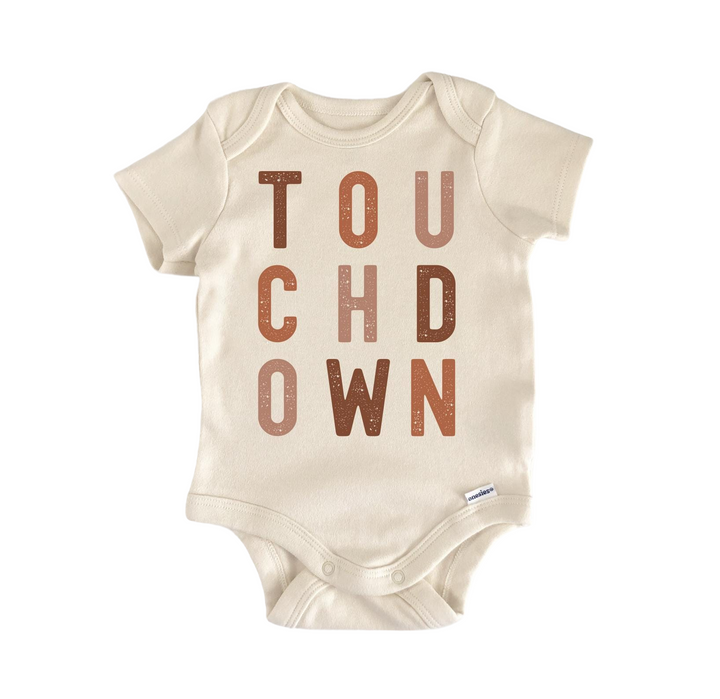 a baby bodysuit with the words tou chid own printed on it