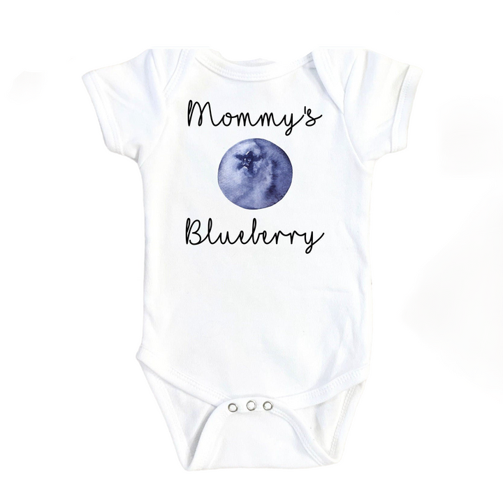 a white baby bodysuit with a picture of a moon and the words mommy '