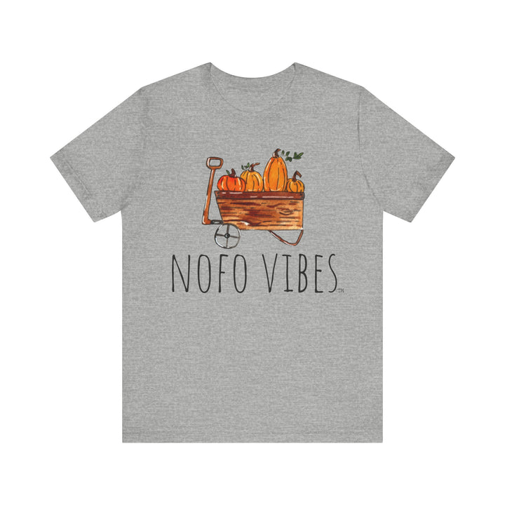 North Fork Watercolor NOFO VIBES™ Pumpkin Cart - Belle & Canvas® 3001 Adult Unisex Shirt Men Womens Shirt