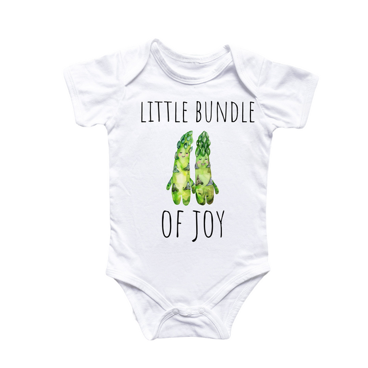 a baby bodysuit that says, little bundle of joy