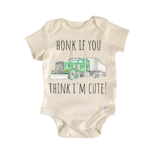 Trucking Trucker Truck - Baby Boy Girl Clothes Infant Bodysuit Funny Cute Newborn