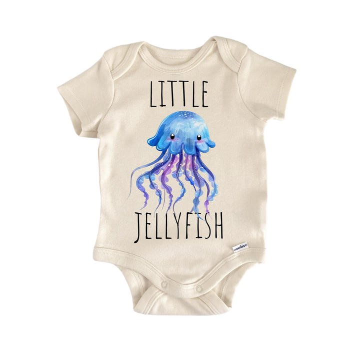 a baby bodysuit with an image of a jellyfish