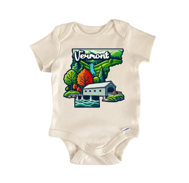 Vermont - Baby Boy Girl Clothes Infant Bodysuit Funny Cute Newborn