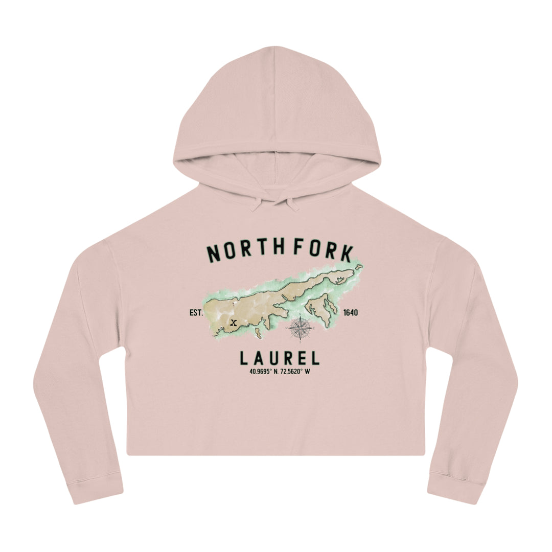 Laurel North Fork Hamlet NOFO VIBES® Women’s Cropped Hooded Sweatshirt