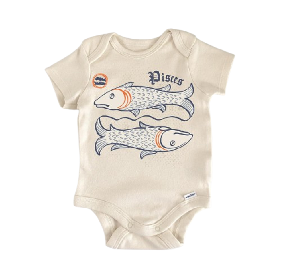 Pisces Zodiac Constellation - Baby Boy Girl Clothes Infant Bodysuit Funny Cute