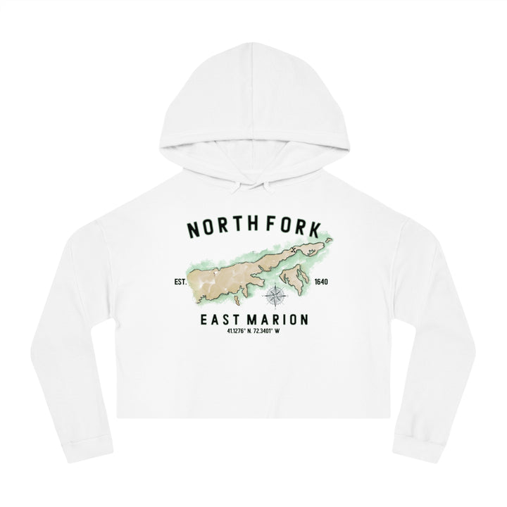 East Marion North Fork Hamlet NOFO VIBES® Women’s Cropped Hooded Sweatshirt