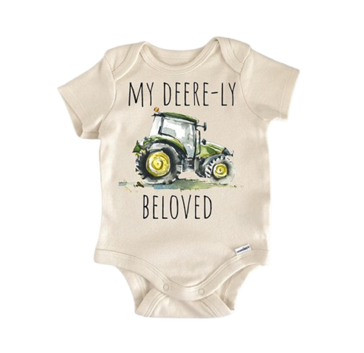 Farmhand Farmer Tractor - Baby Boy Girl Clothes Infant Bodysuit Funny Cute Newborn