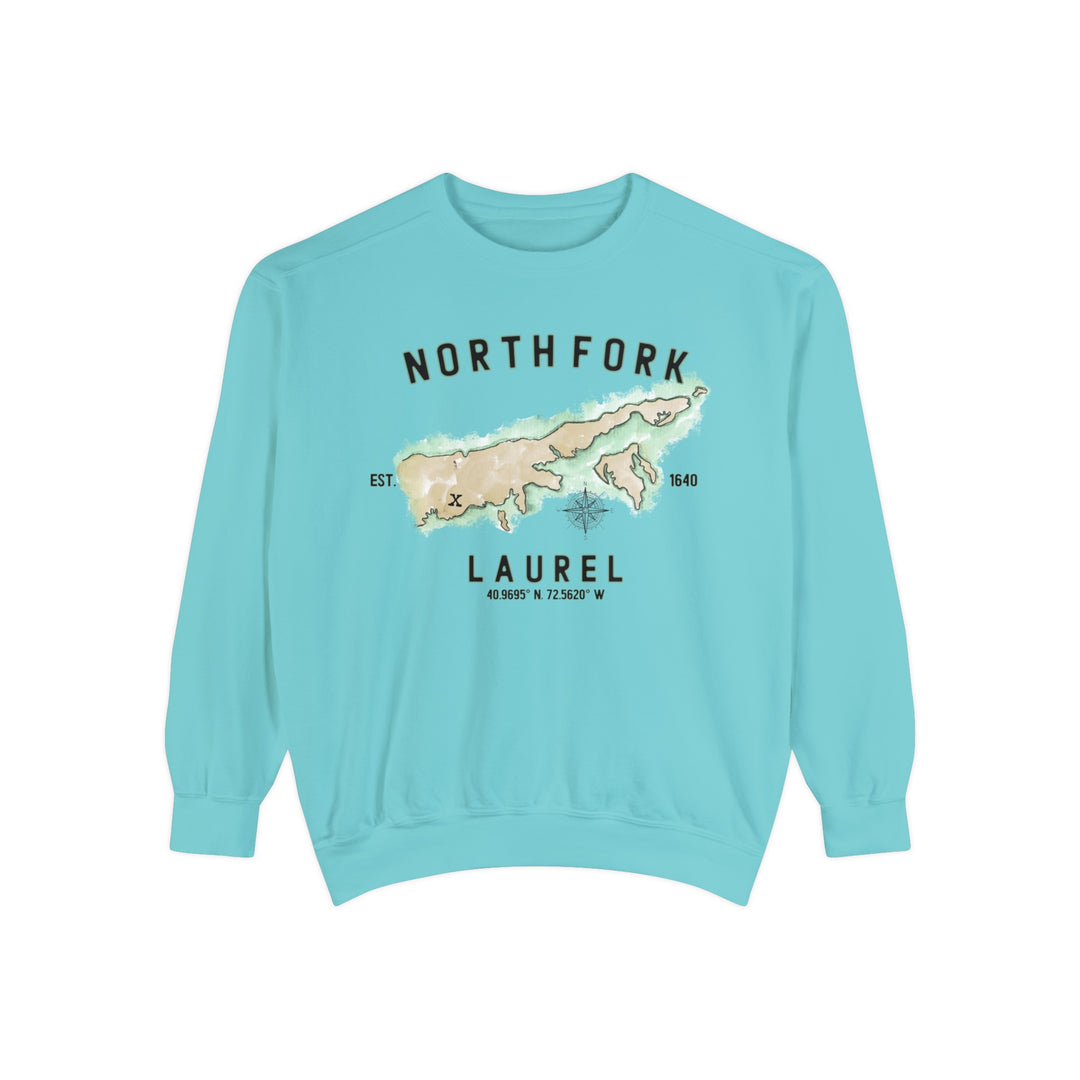 Laurel North Fork Hamlet NOFO VIBES® Unisex Garment-Dyed Sweatshirt